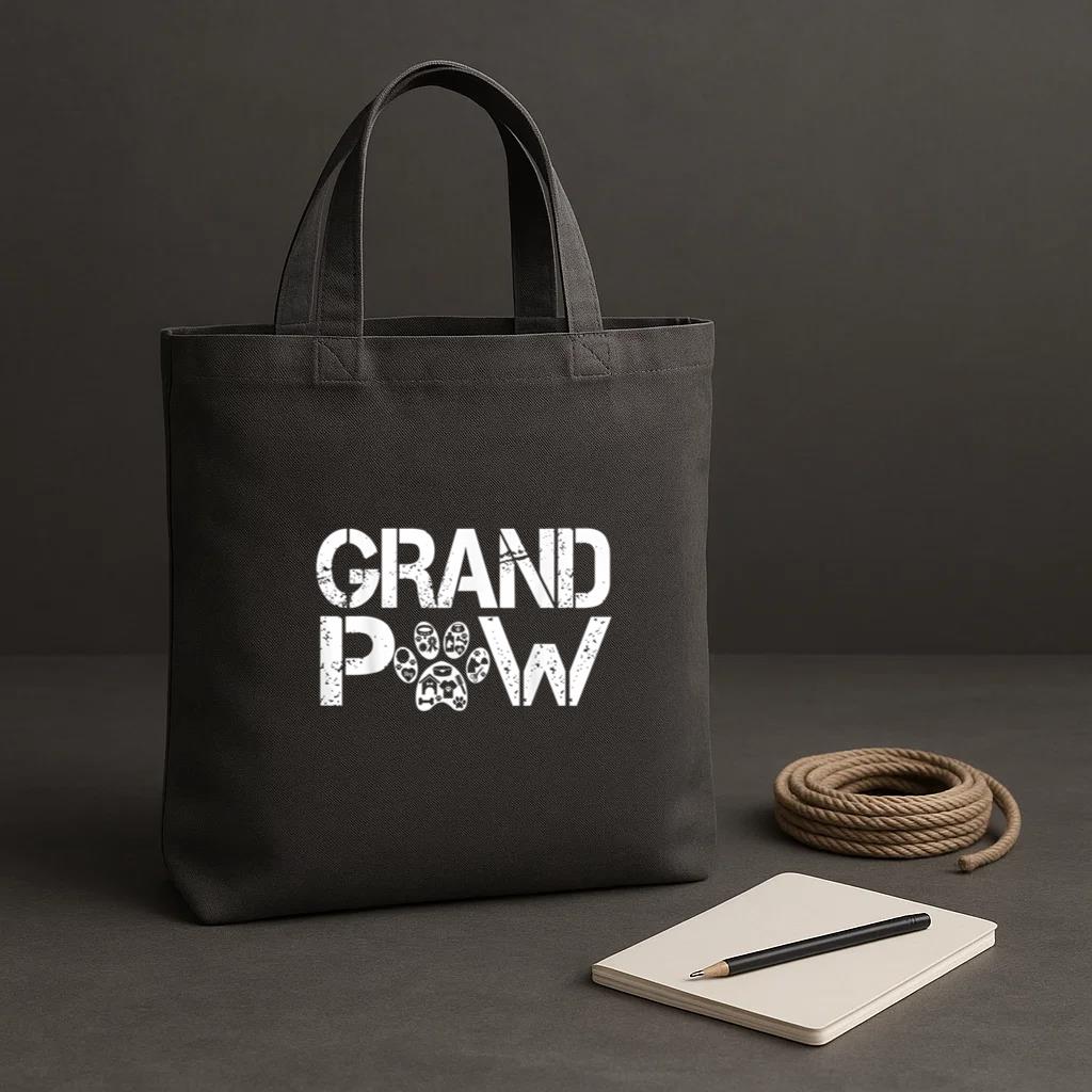 Grand Paw Dog Tote Canvas Bag image 0