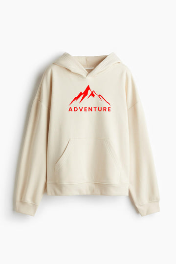 Mountain Adventure Hiking Camping Loose-Fit Printed Hoodie image 0