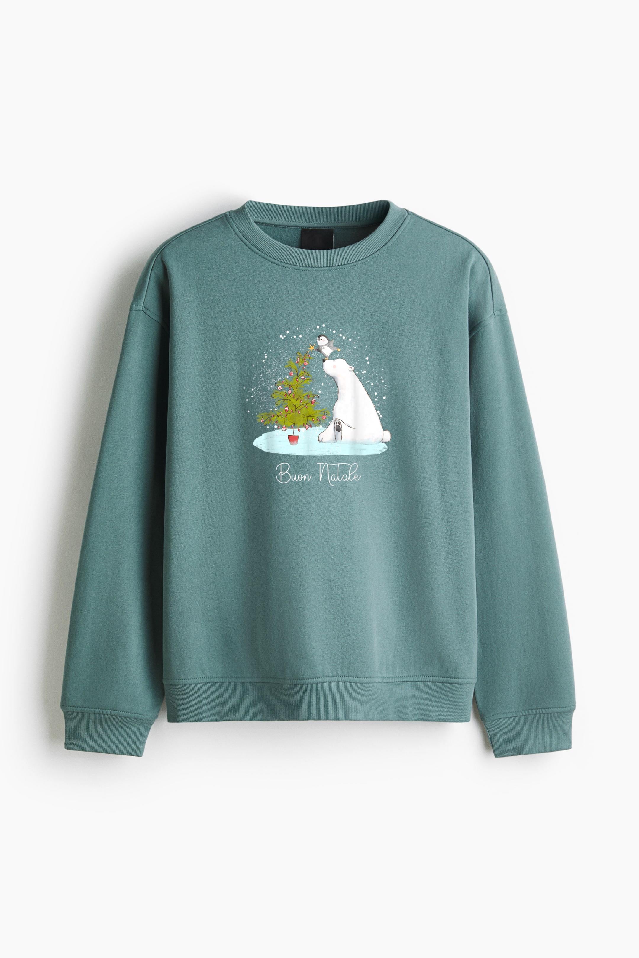 Buon Natale Polar Bear Penguin Christmas Regular Fit Printed Sweatshirt  image 3