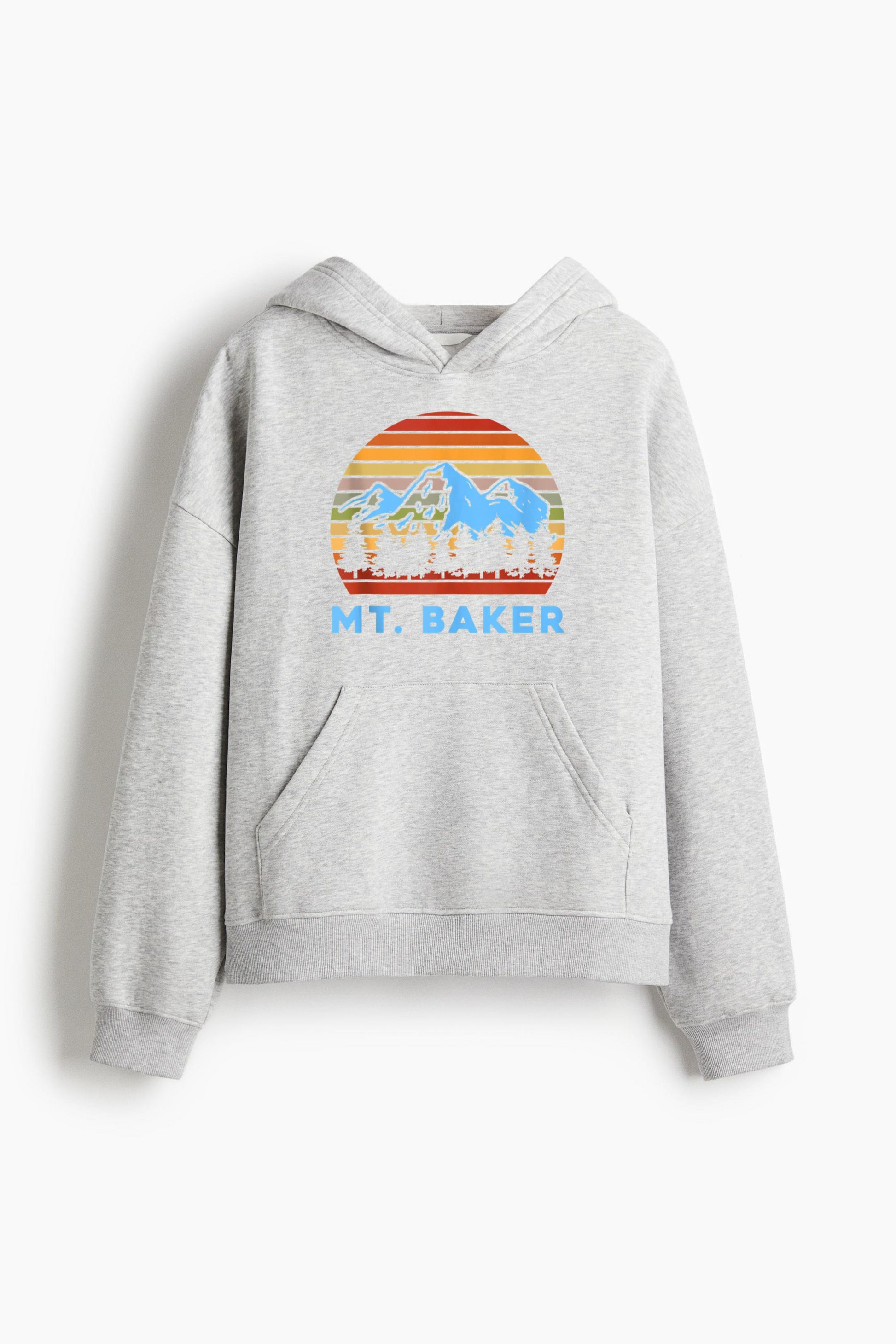 Camping Mt. Baker Hiking Nature Loose-Fit Printed Hoodie image 3