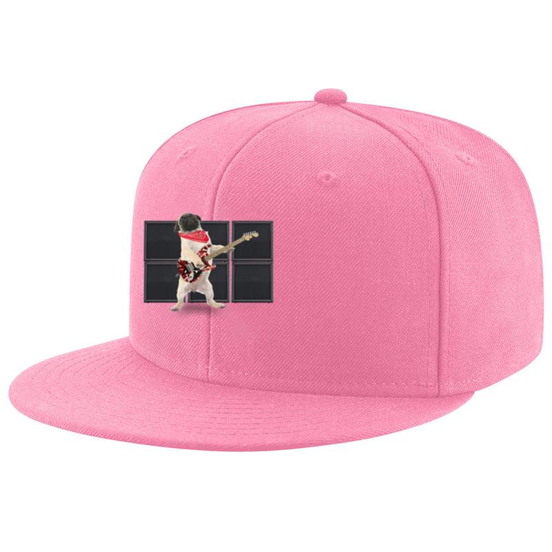 Cool Pug Rocker Dog With Guitar Cap image 2