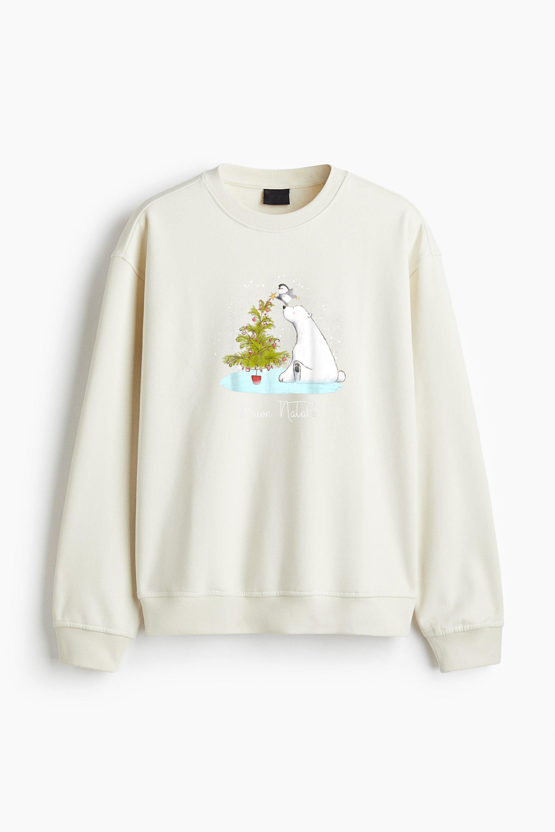 Buon Natale Polar Bear Penguin Christmas Regular Fit Printed Sweatshirt  image 2