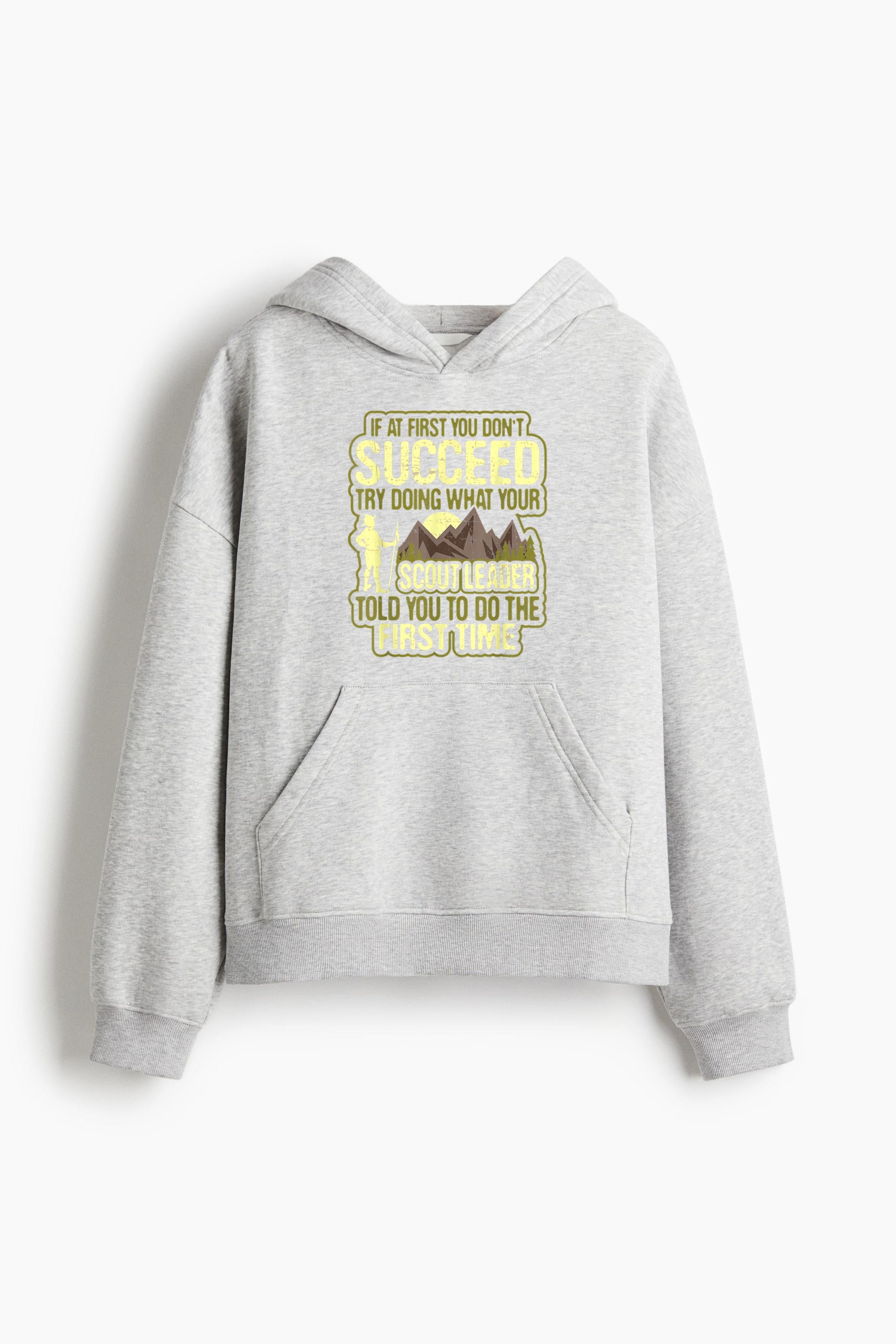 Scout Leader Camping Boy Hiking Loose-Fit Printed Hoodie image 3