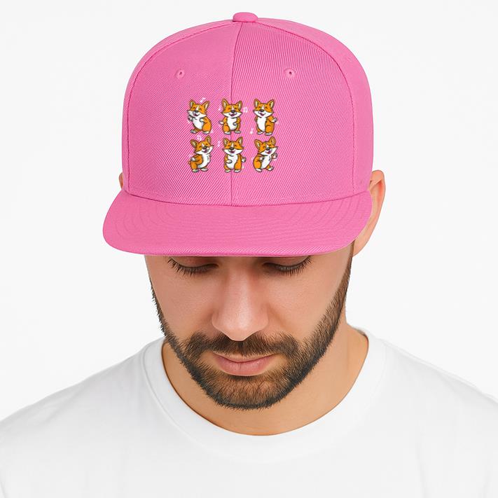 Cute Floss Dancing Corgi Puppies Dog Cap image 3