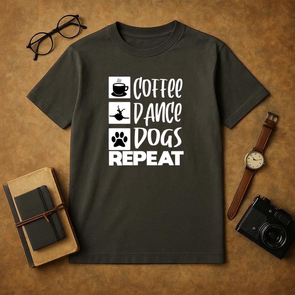 Dance Coffee Dog T-Shirt image 0