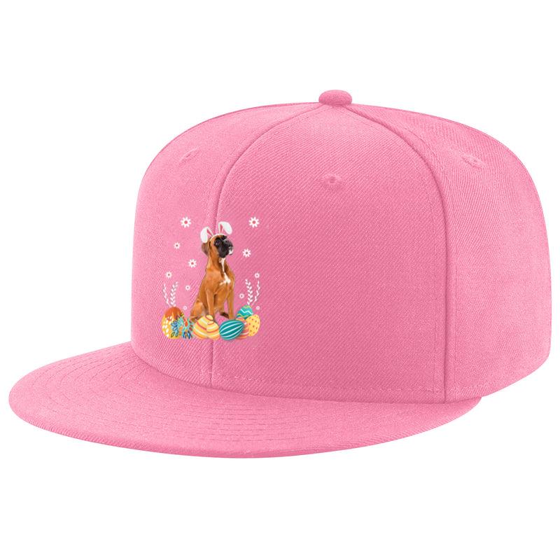 Cute Boxer Dog Easter Bunny  Funny Dog Lover Cap image 2