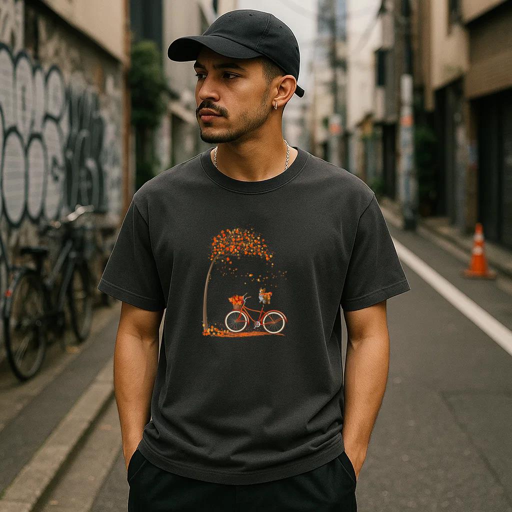 Dog Leaf Fall Autumn Cycling T-Shirt image 2