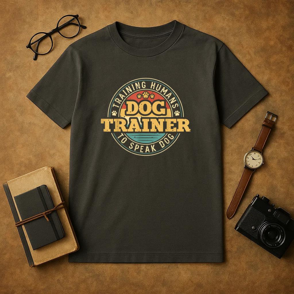 Dog Trainer Training Humans To Speak Dog T-Shirt image 0