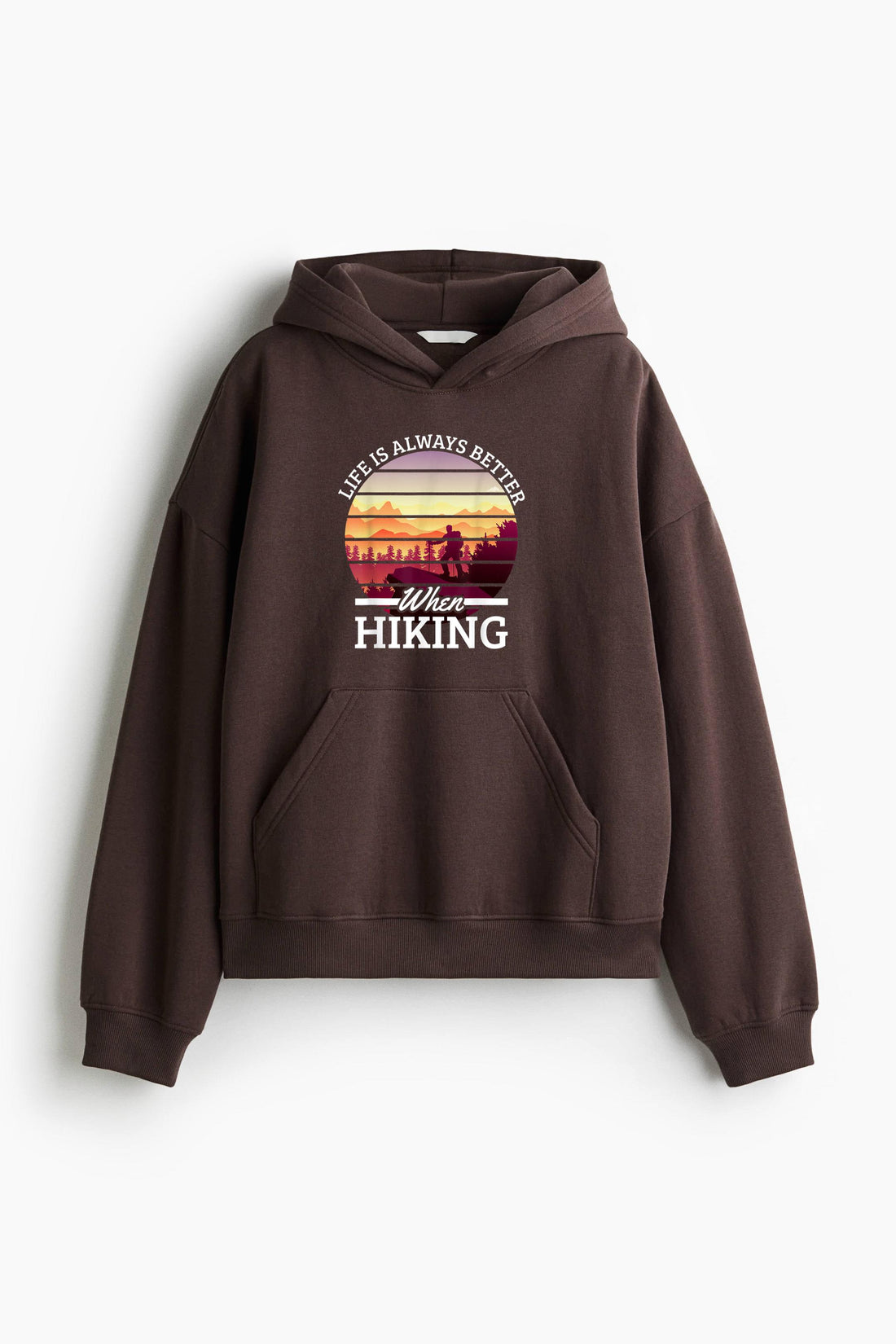 Life Is Always Better Hiking Loose-Fit Printed Hoodie image 0
