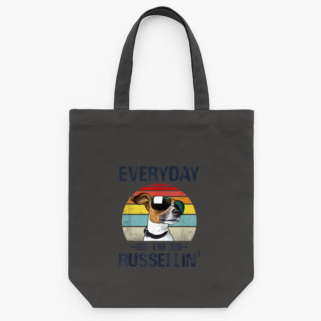Everyday Im Russellin Dog Tote Canvas Bag image 0