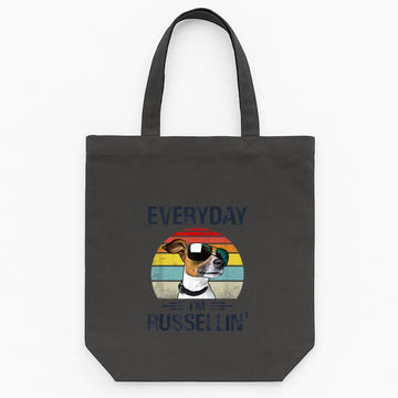Everyday Im Russellin Dog Tote Canvas Bag image 0