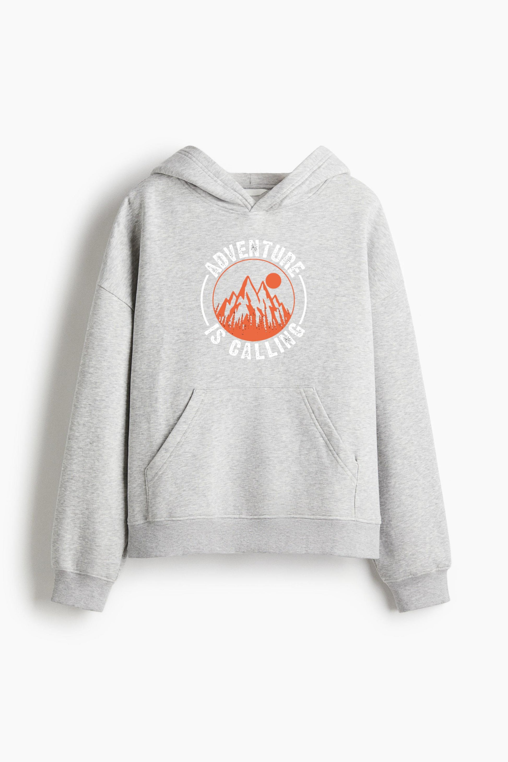 Man Hiking Peaceful Artistic Loose-Fit Printed Hoodie image 3