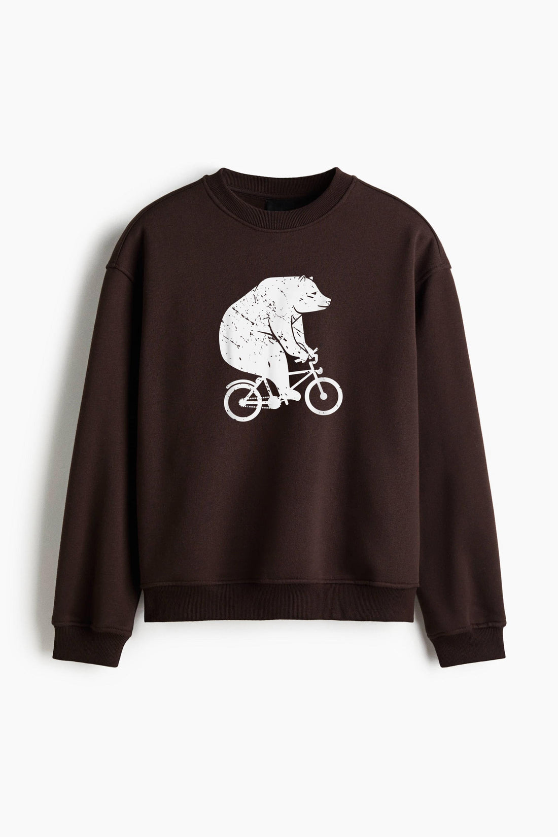 Bear Cyclist Biker Regular Fit Printed Sweatshirt  image 0