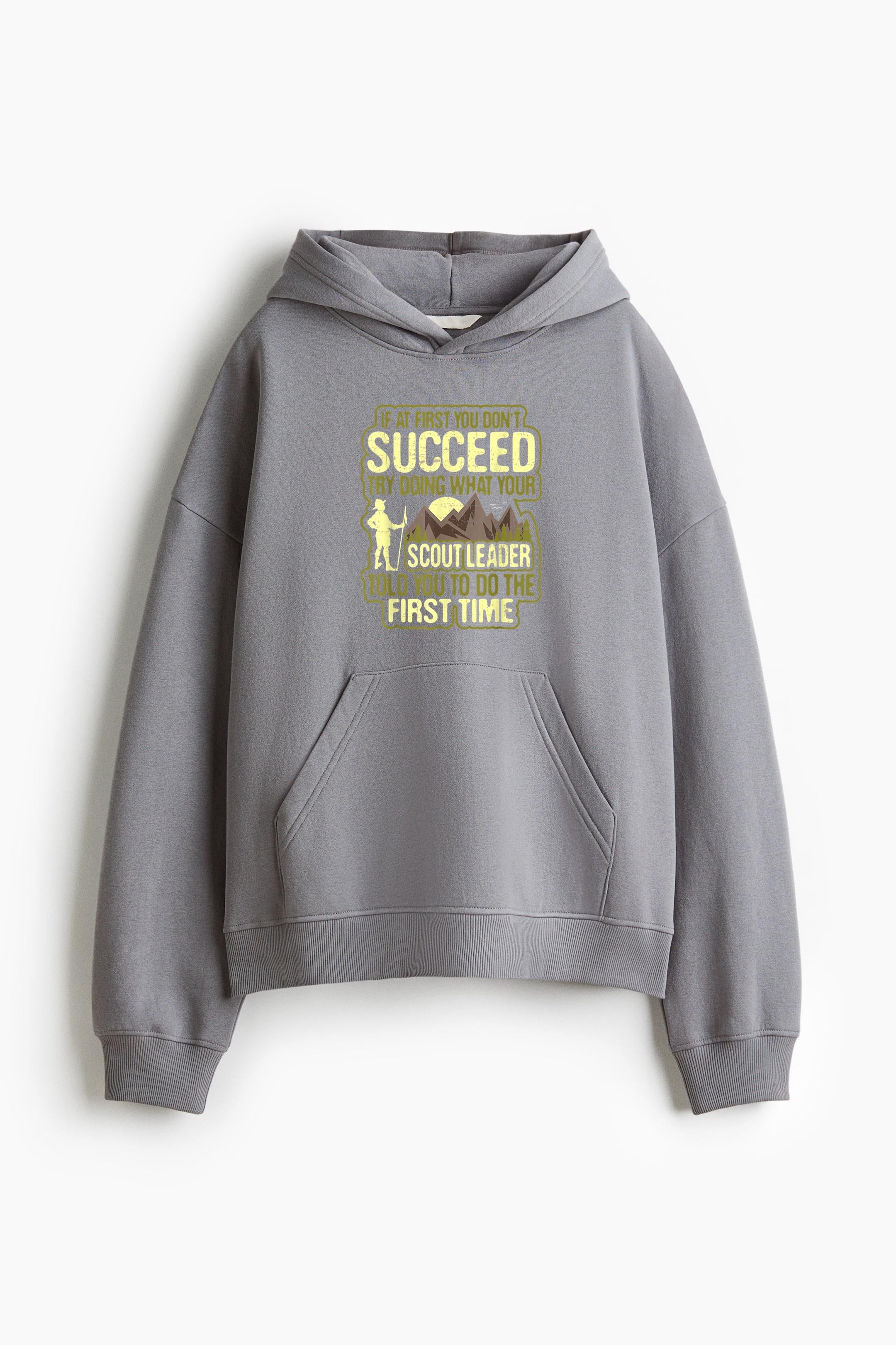 Scout Leader Camping Boy Hiking Loose-Fit Printed Hoodie image 2