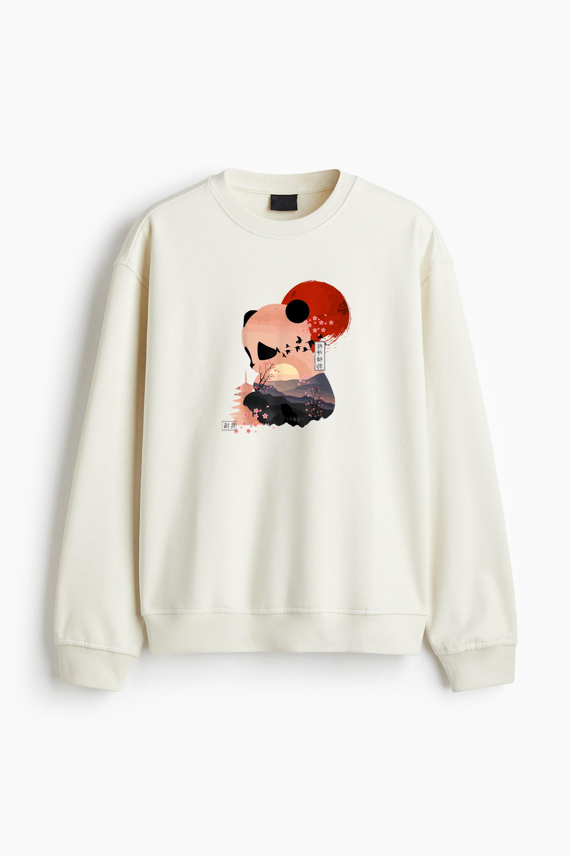 Cute Kawaii Panda Bear Japan Themed Art Regular Fit Printed Sweatshirt  image 2