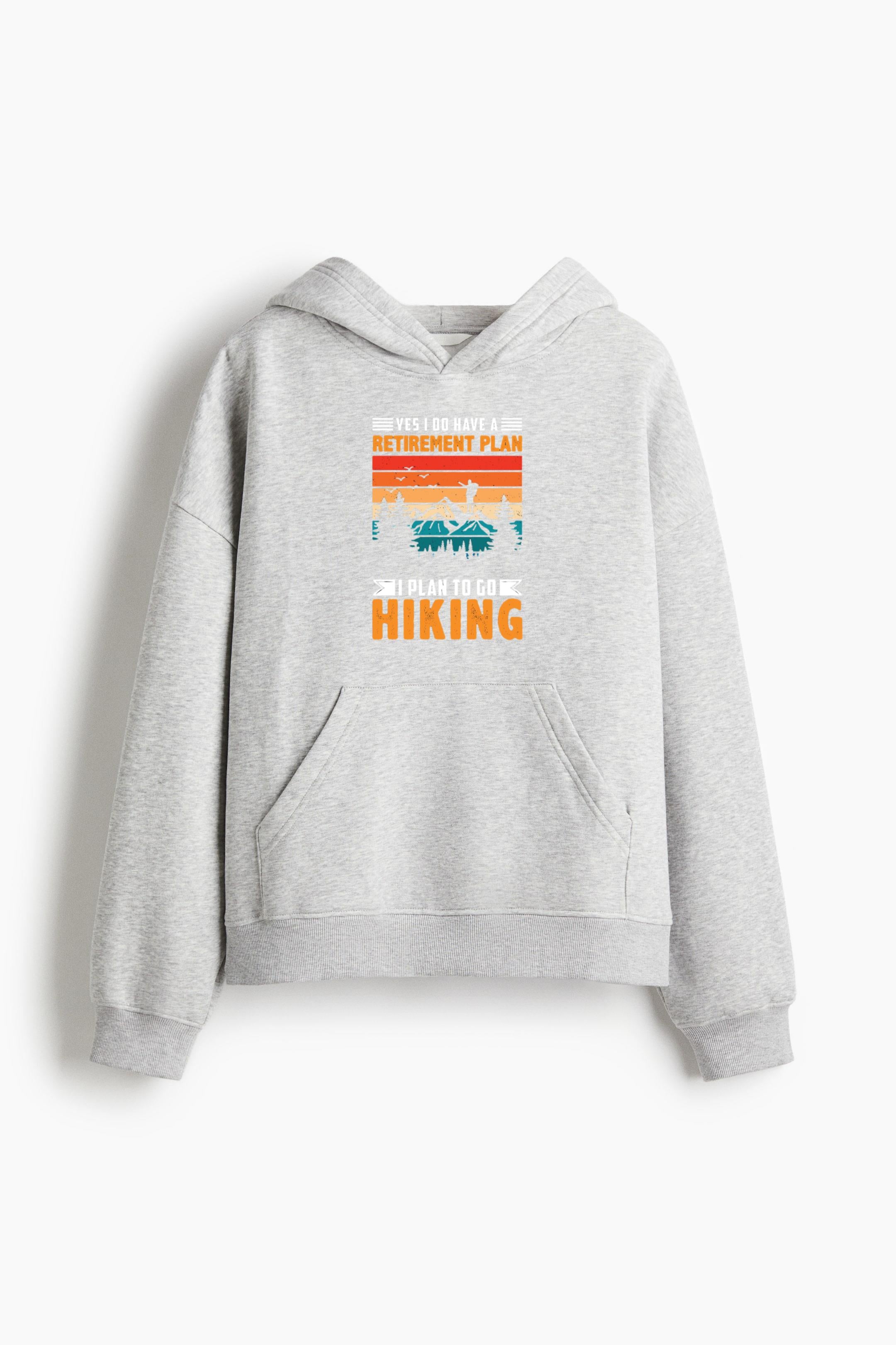 Hiker Hiking Focused Minimal Loose-Fit Printed Hoodie image 3