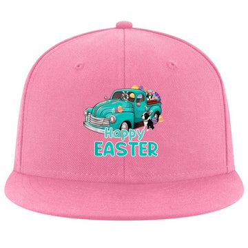 Bunny Boston Terrier happy easter day truck dog men women Cap image 0