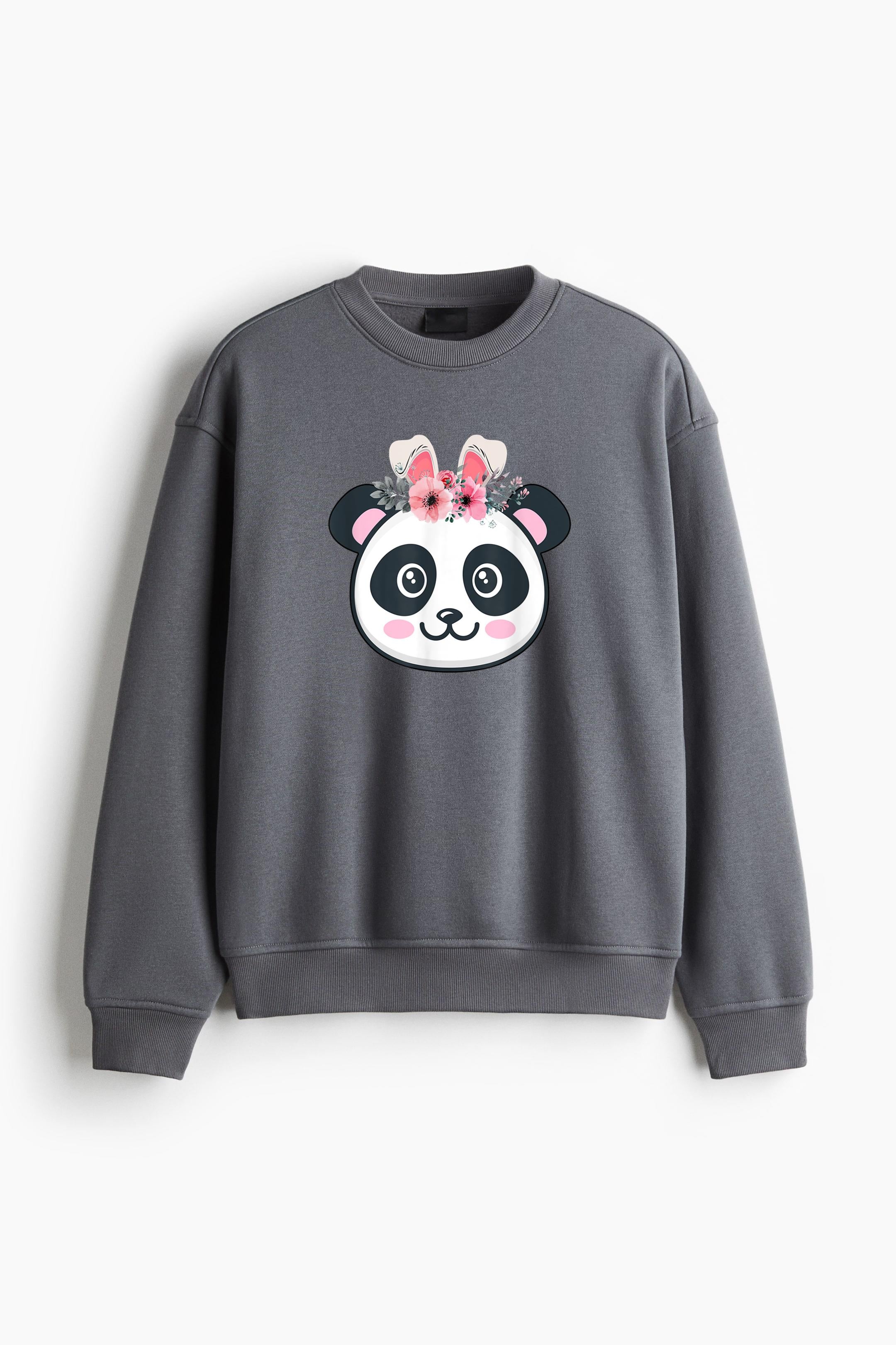Easter Bunny Panda Bear Regular Fit Printed Sweatshirt  image 0
