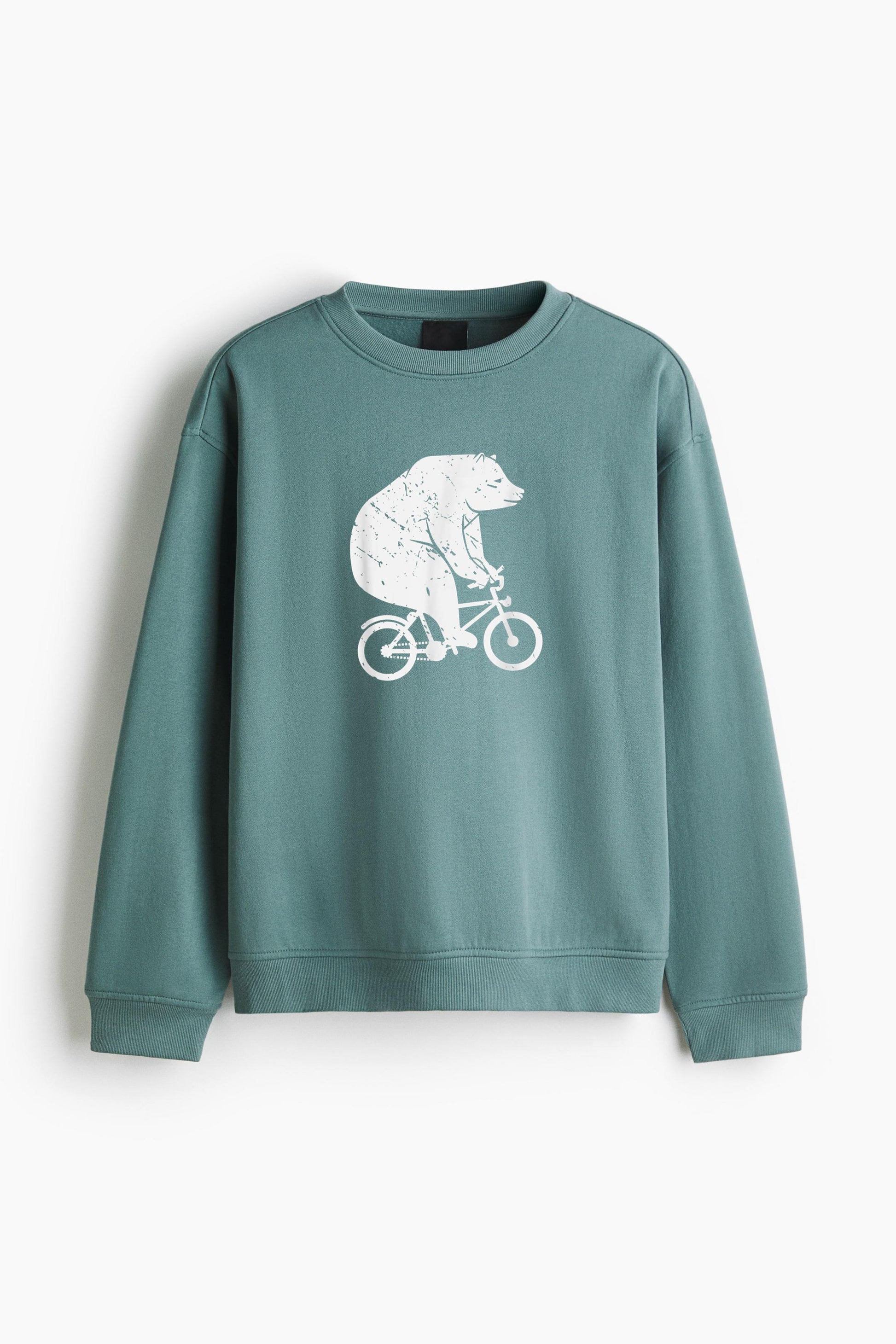 Bear Cyclist Biker Regular Fit Printed Sweatshirt  image 3