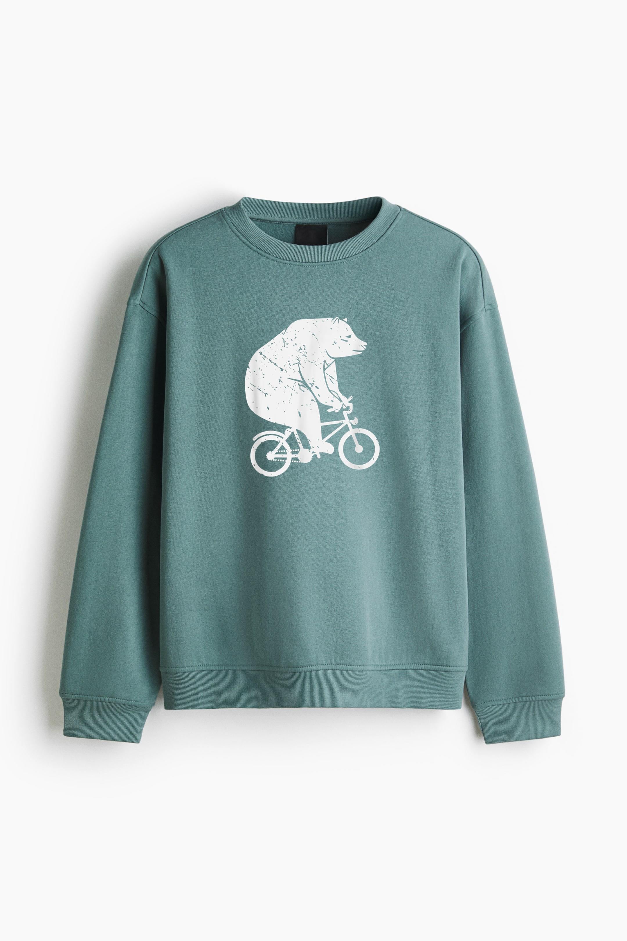 Bear Cyclist Biker Regular Fit Printed Sweatshirt  image 3