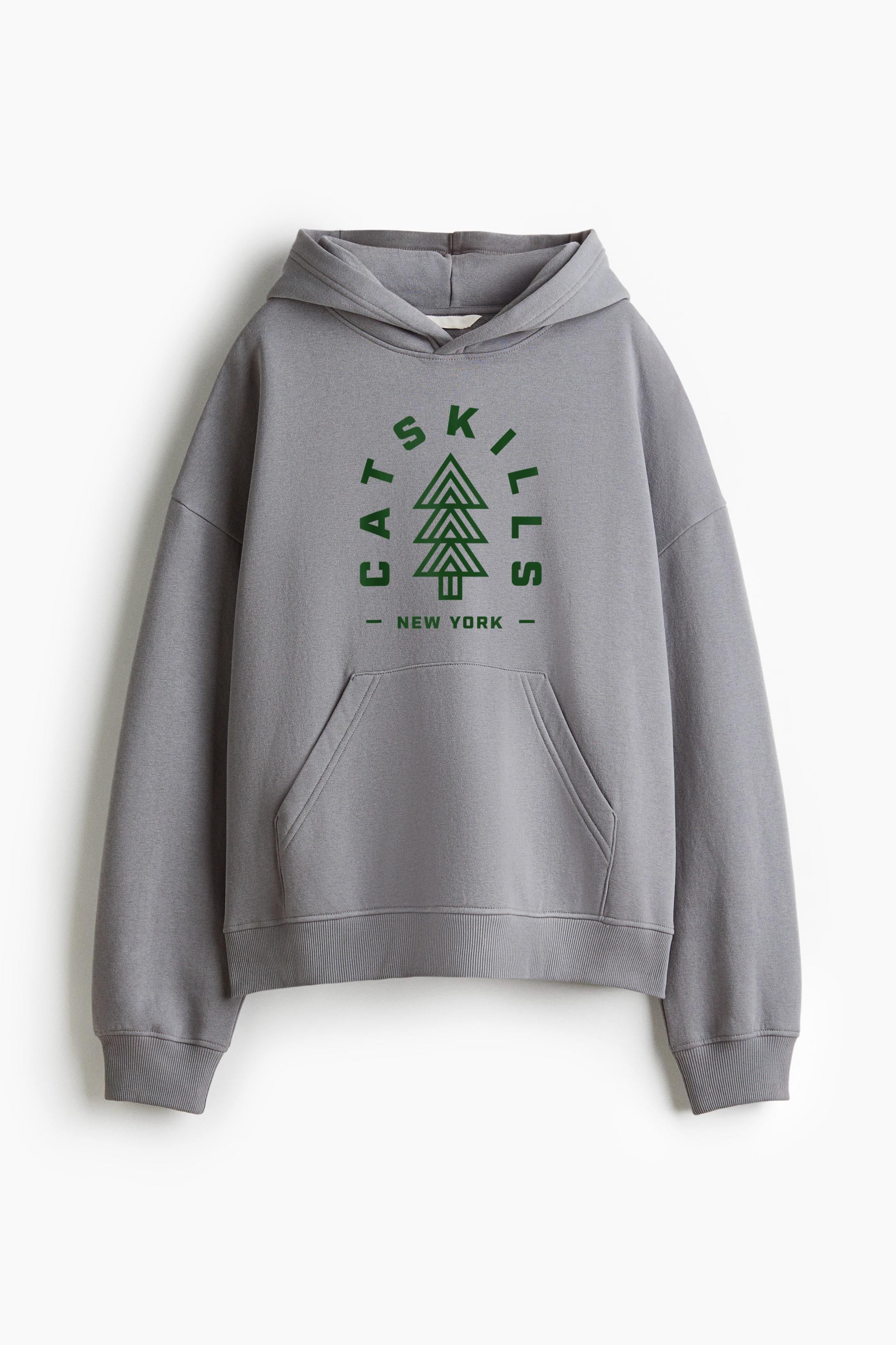 Catskills NY Camping Hiking Loose-Fit Printed Hoodie image 2