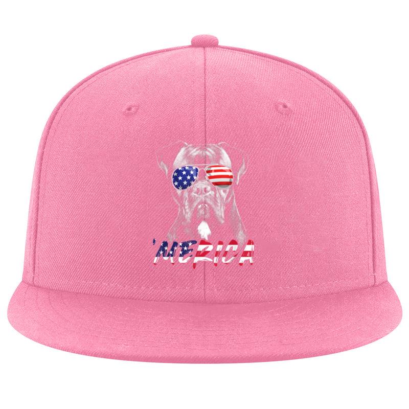 Boxer Dog American USA Flag Merica Cap image 0