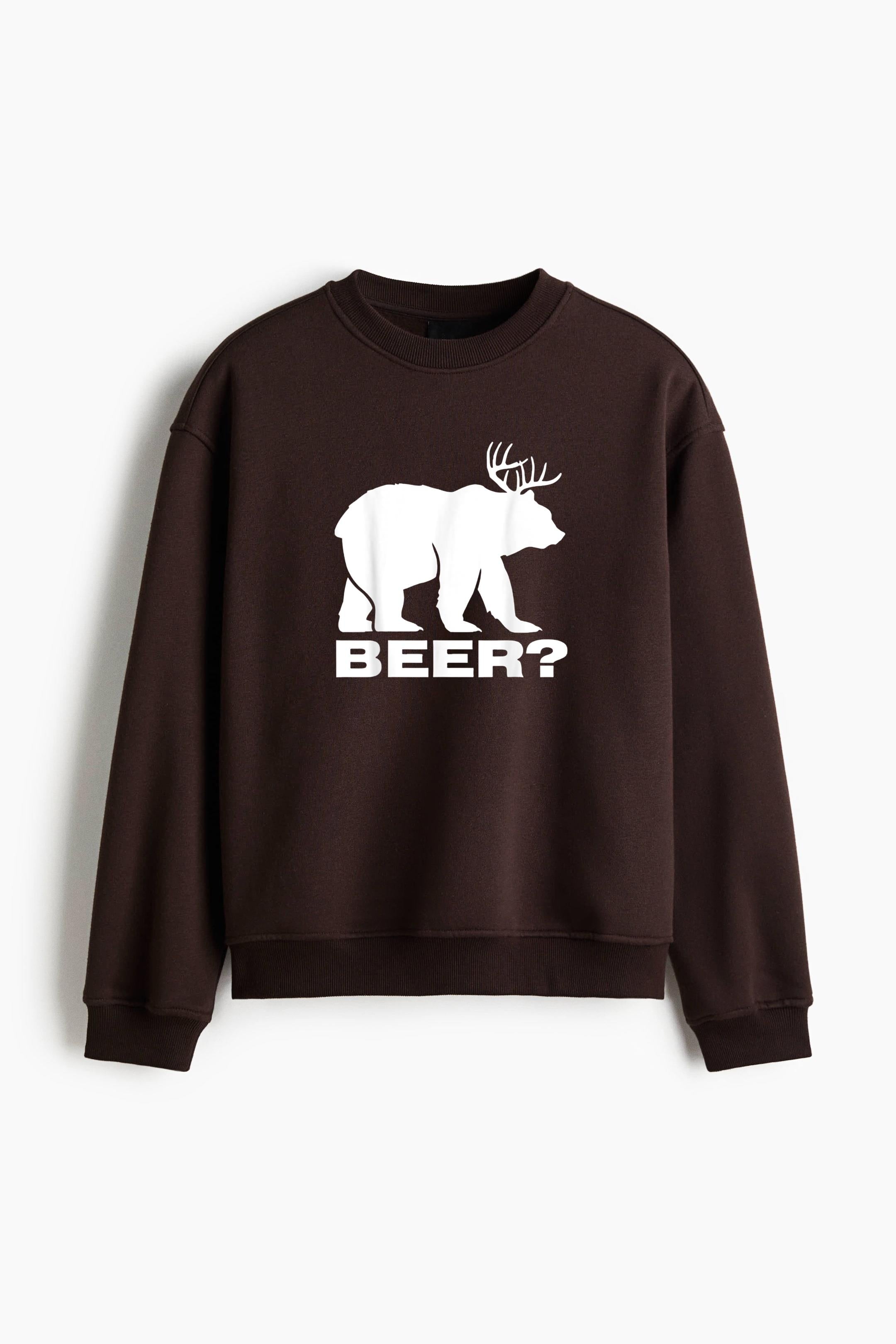 Beer Bear Deer Regular Fit Printed Sweatshirt  image 1