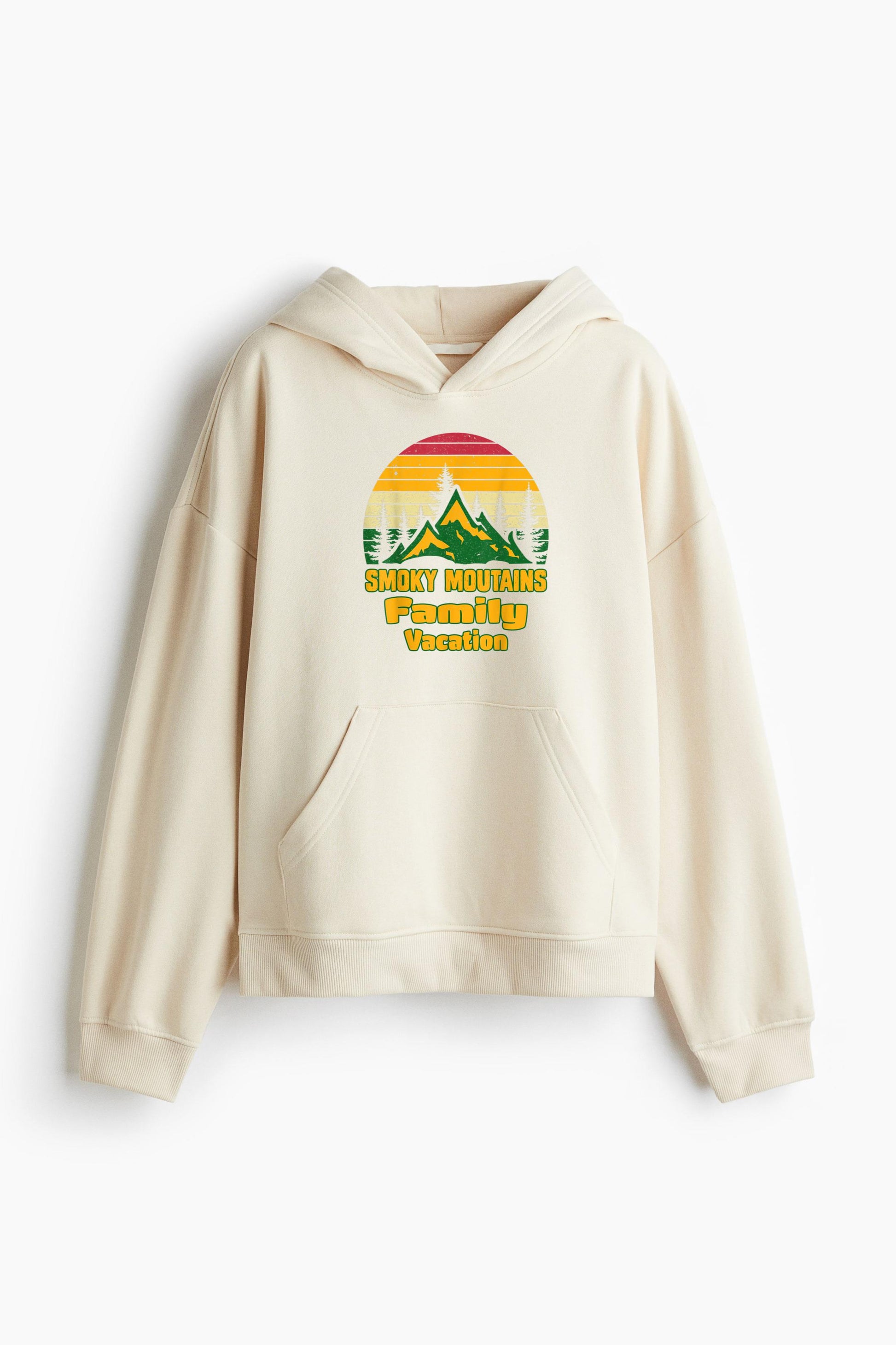 Family Vacation Hiking Camping Loose-Fit Printed Hoodie image 0