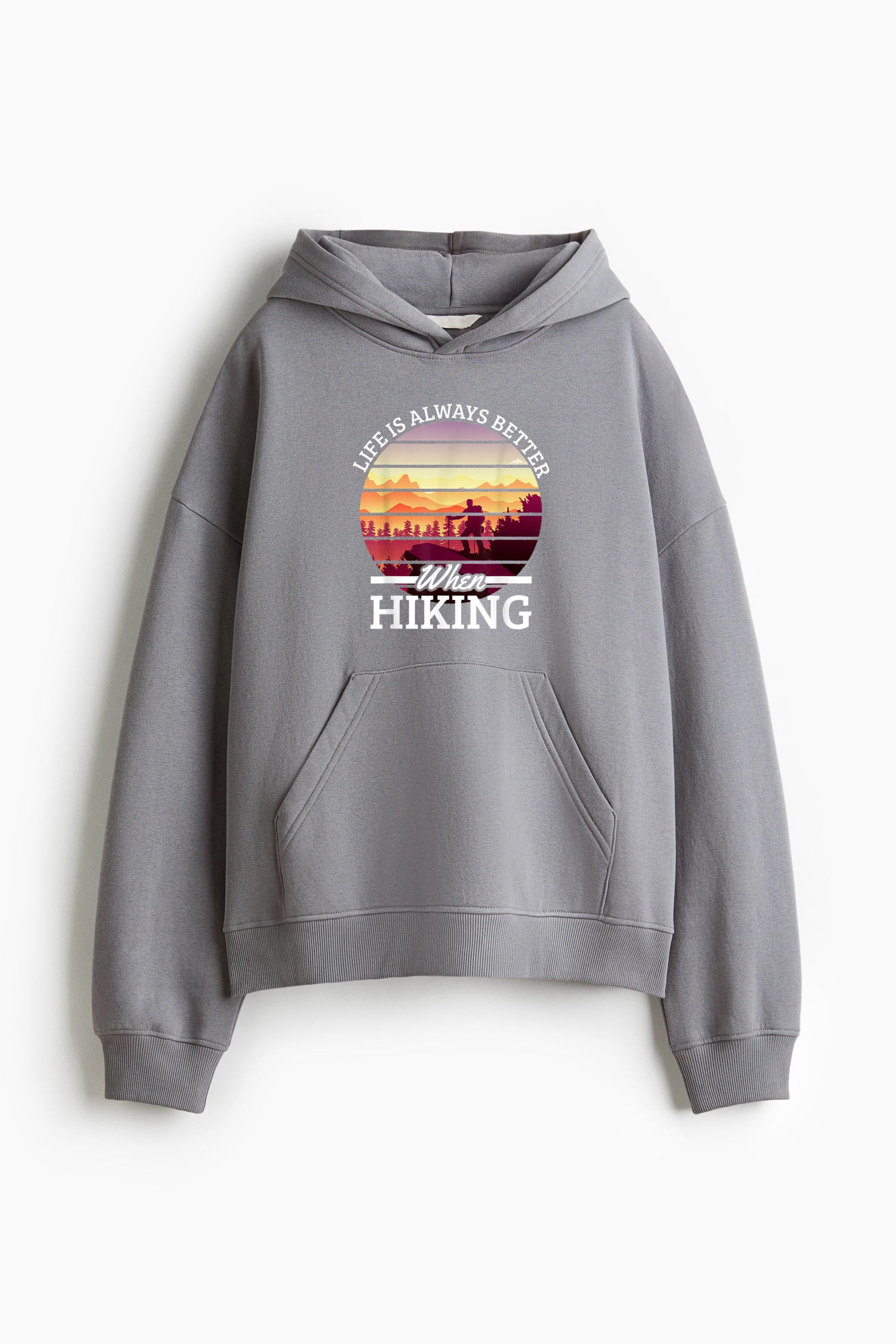 Life Is Always Better Hiking Loose-Fit Printed Hoodie image 2