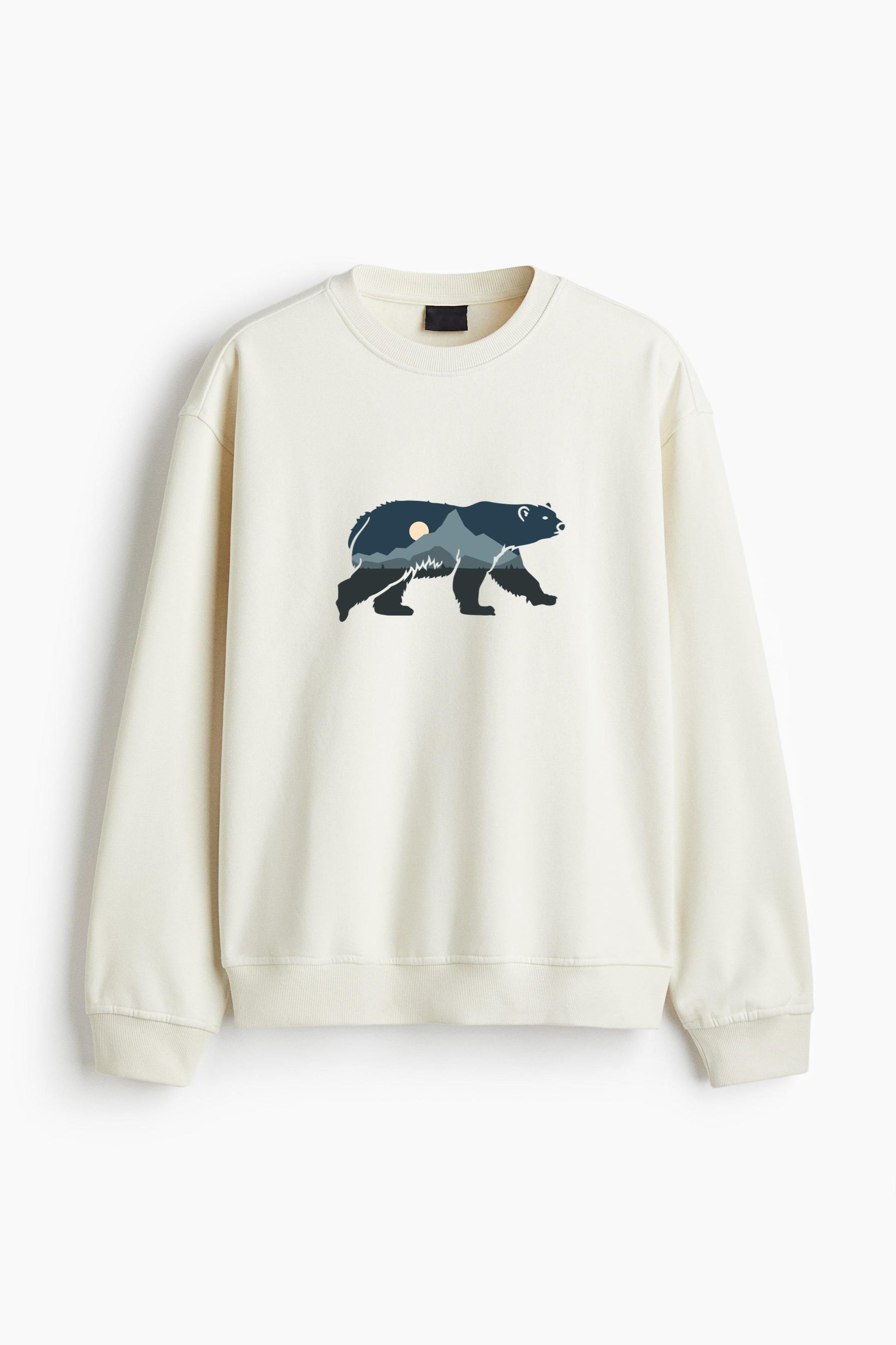Bear Animal Mountain Landscape Regular Fit Printed Sweatshirt  image 2