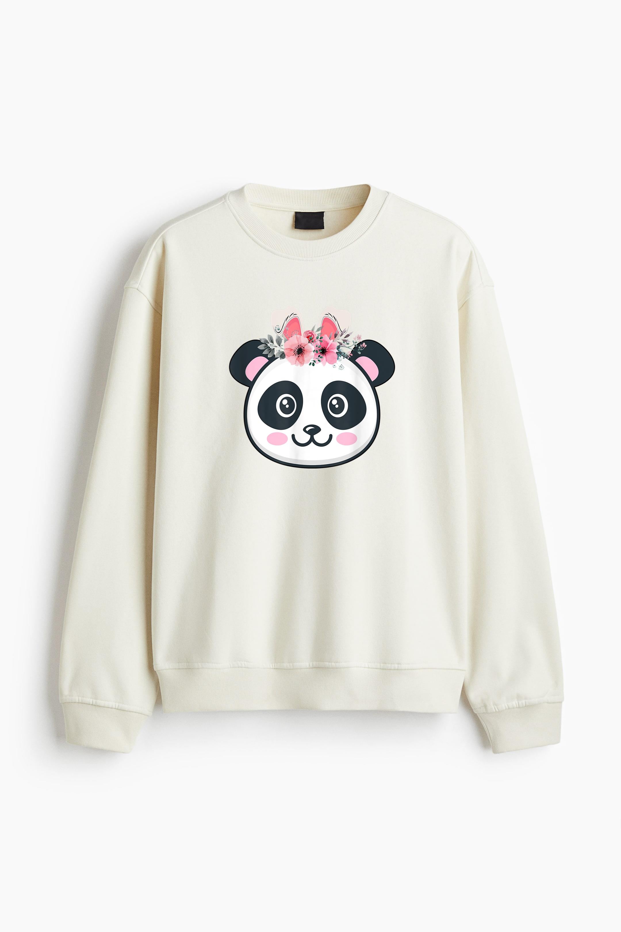 Easter Bunny Panda Bear Regular Fit Printed Sweatshirt  image 2