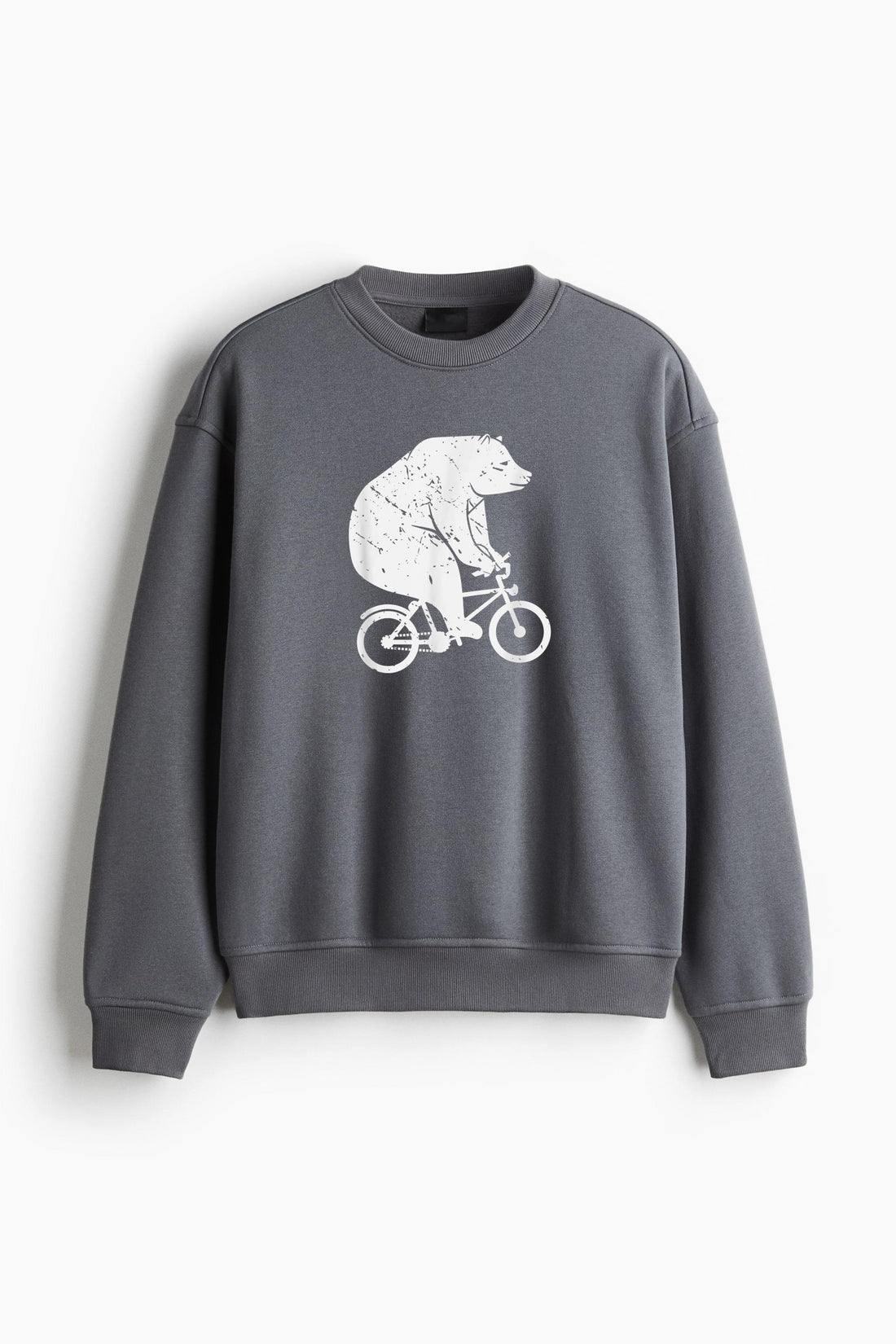 Bear Cyclist Biker Regular Fit Printed Sweatshirt  image 0