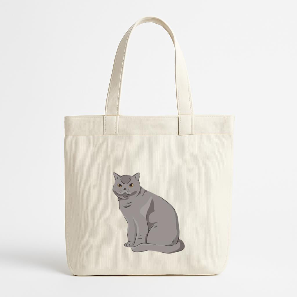 British Shorthair Cat Animal Canvas Tote Bag image 0
