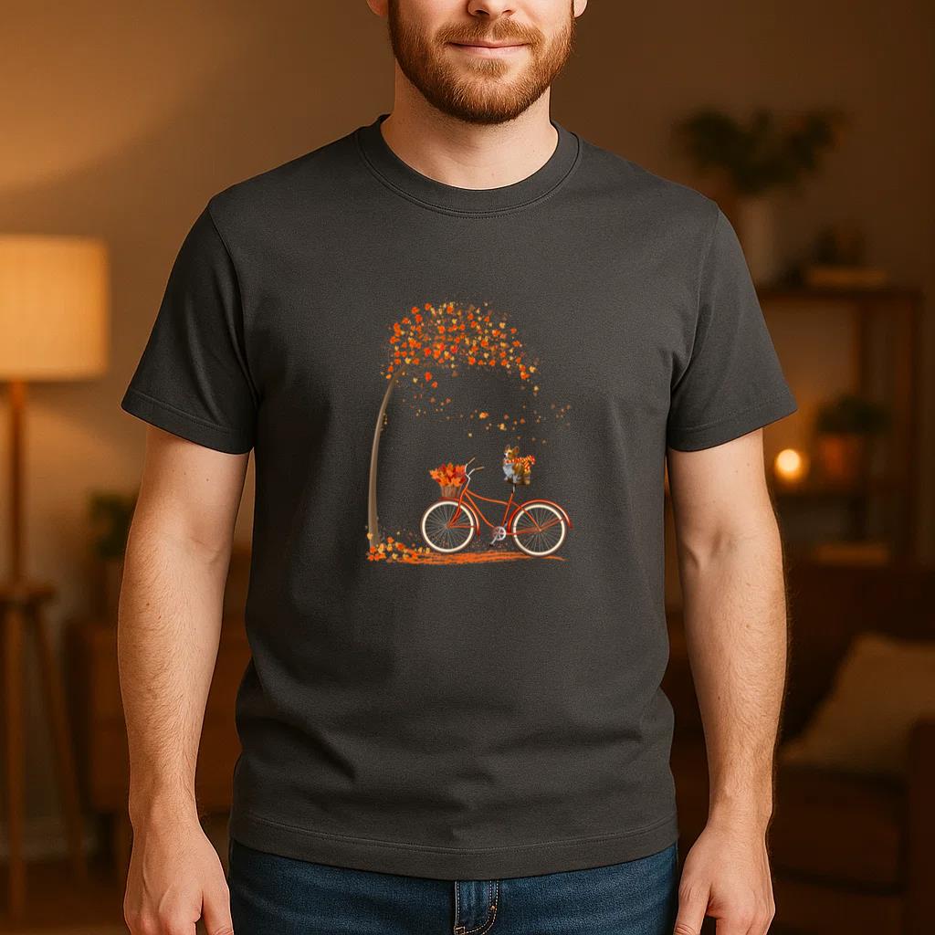 Dog Leaf Fall Autumn Cycling T-Shirt image 3