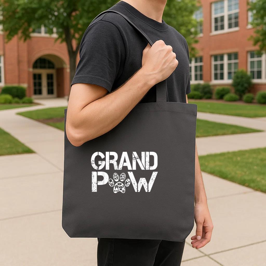 Grand Paw Dog Tote Canvas Bag image 3