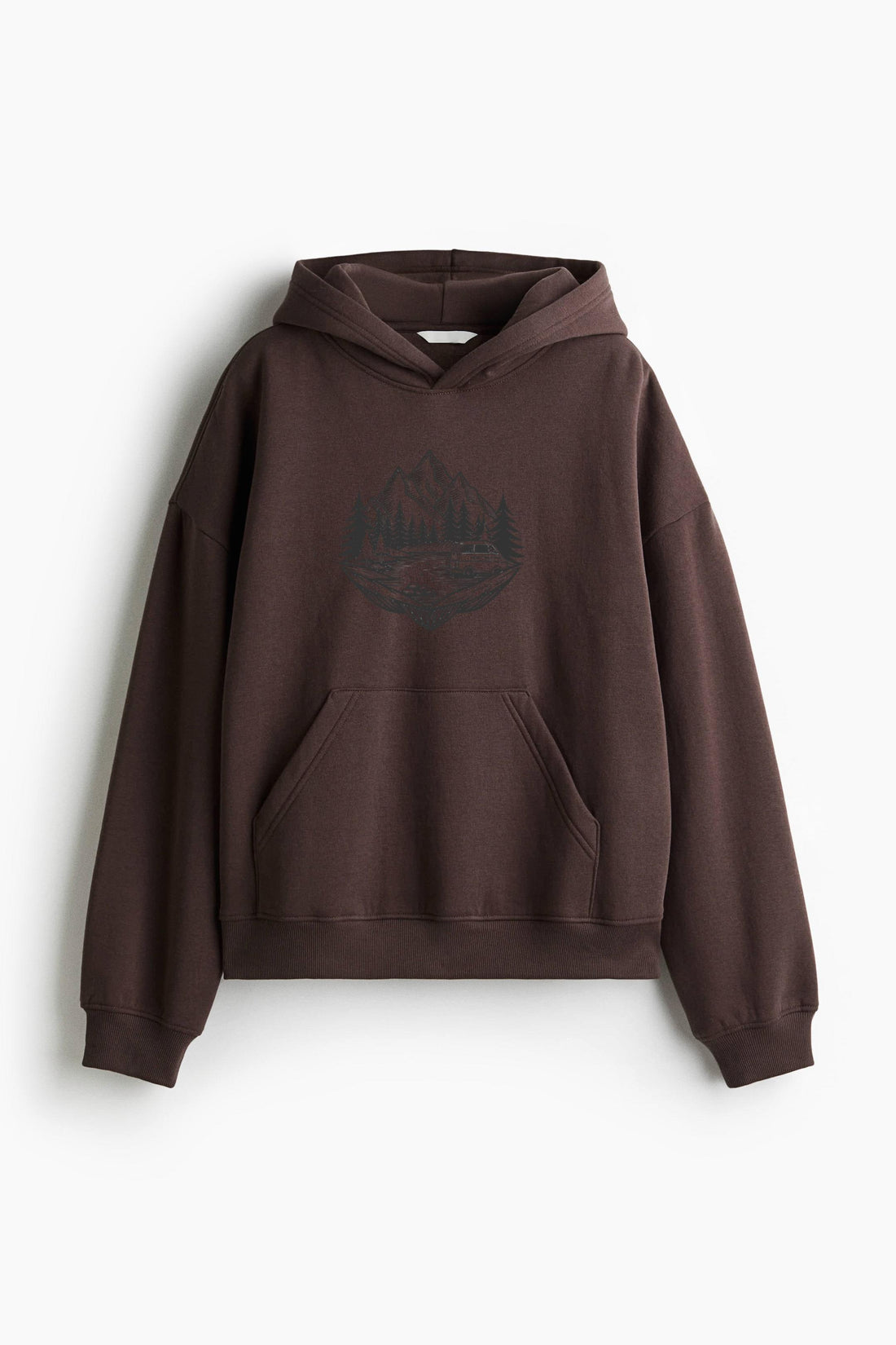 Hiker Hiking Brave Minimal Loose-Fit Printed Hoodie image 0