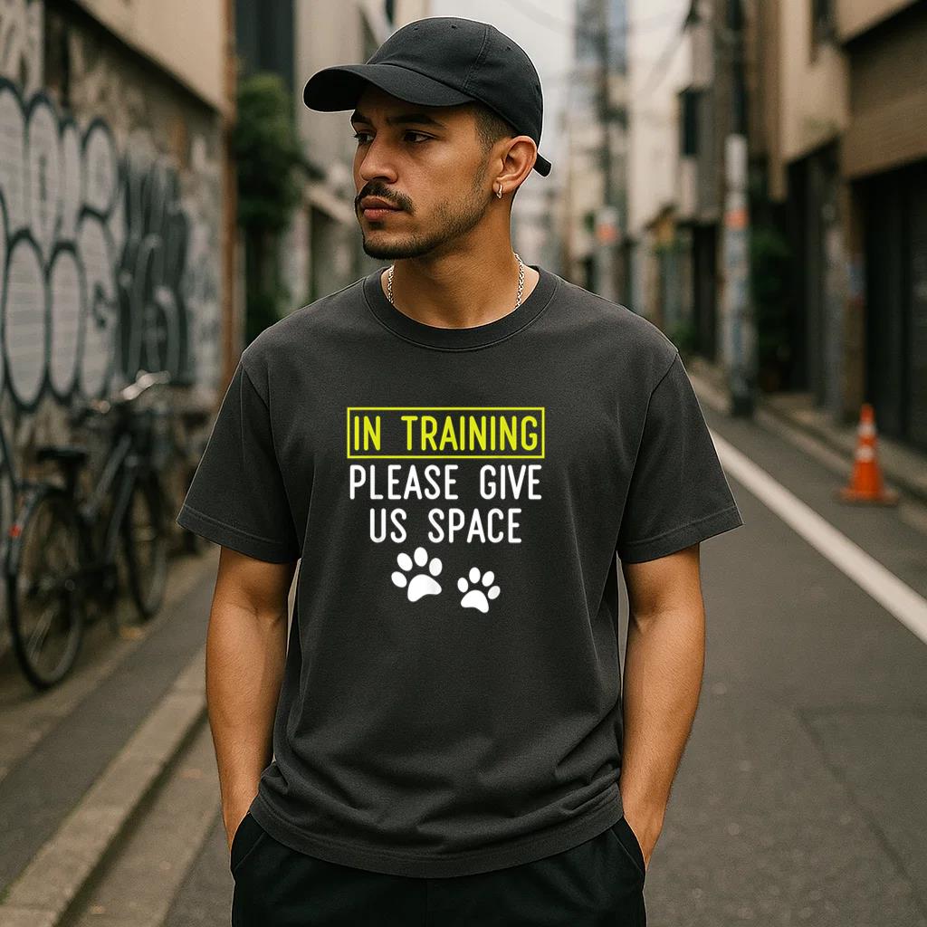 Dog Trainer In Training Please Give Us Space T-Shirt image 2