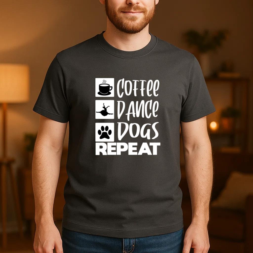 Dance Coffee Dog T-Shirt image 3