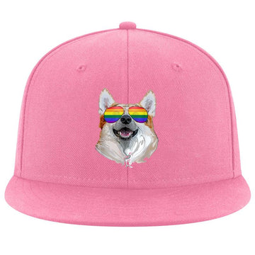 Corgi Dog Rainbow Sunglasses LGBT Pride Cap image 0
