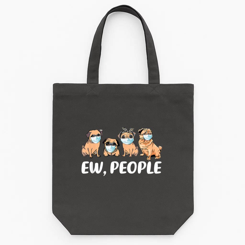 Ew People Dogs Best Friend Tote Canvas Bag image 0