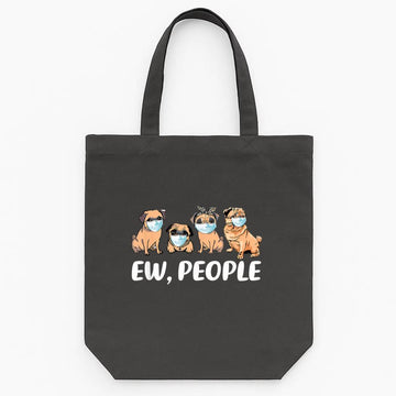 Ew People Dogs Best Friend Tote Canvas Bag image 0
