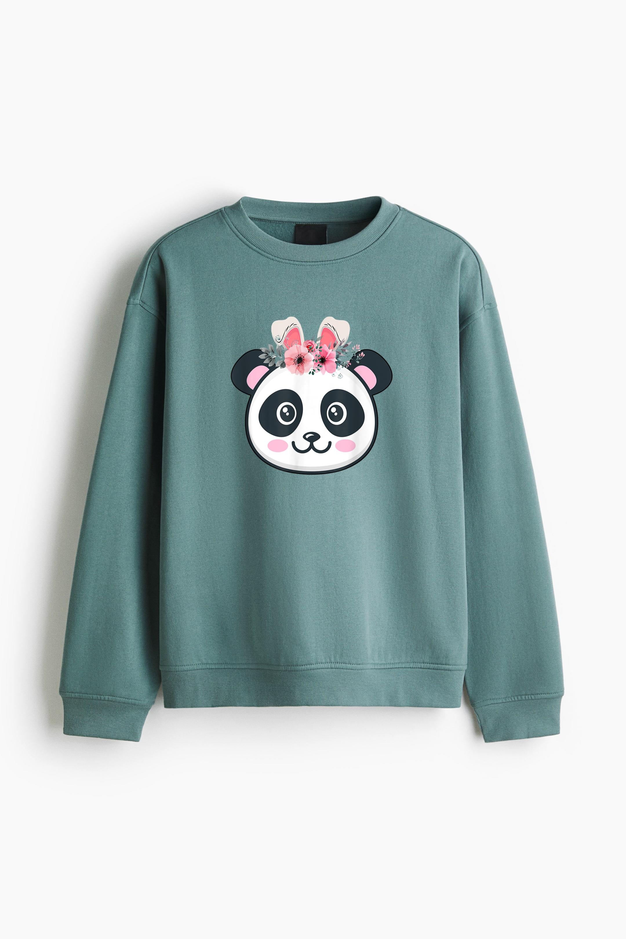 Easter Bunny Panda Bear Regular Fit Printed Sweatshirt  image 3