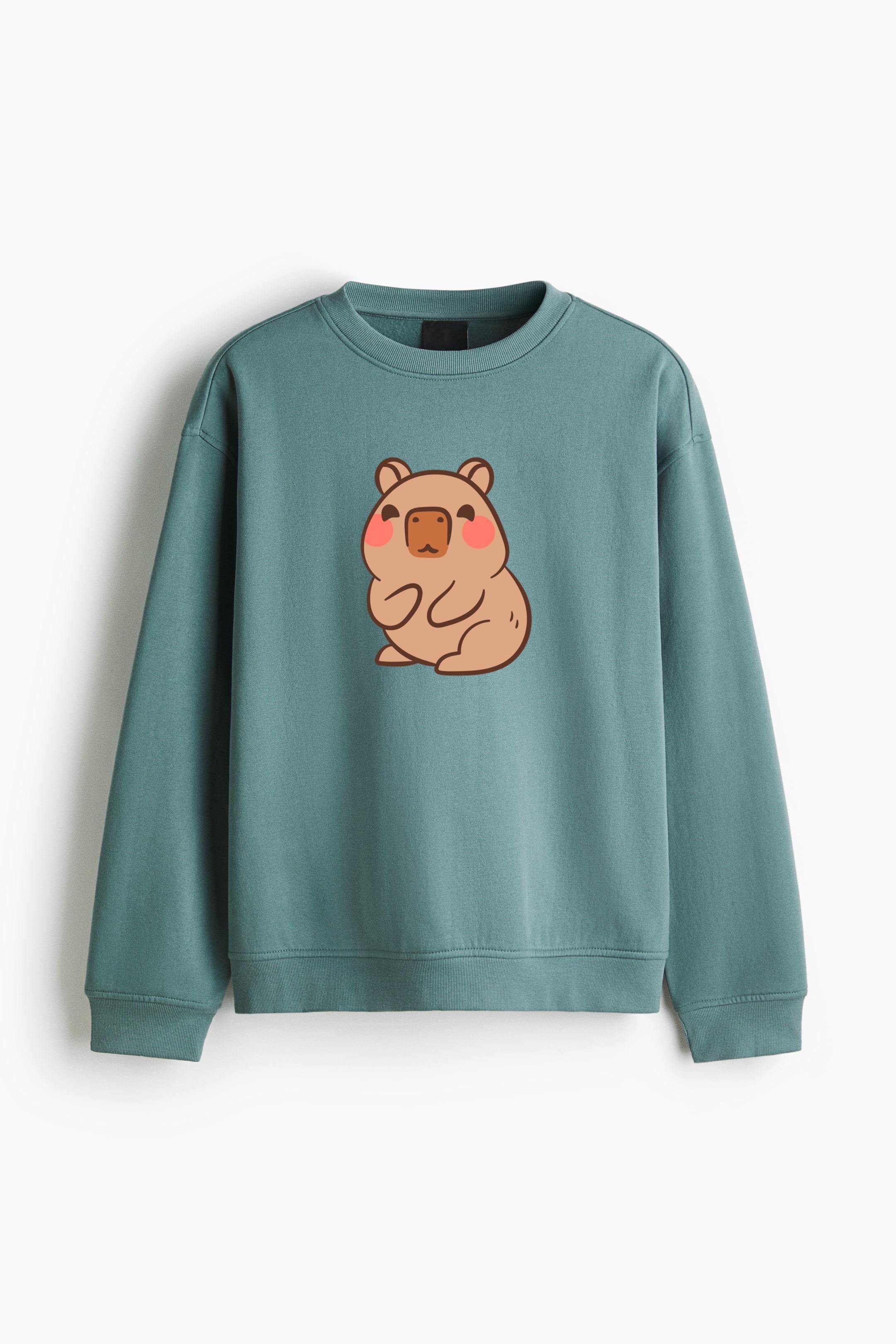 Adorable Cute Bear Illustration Regular Fit Printed Sweatshirt  image 3
