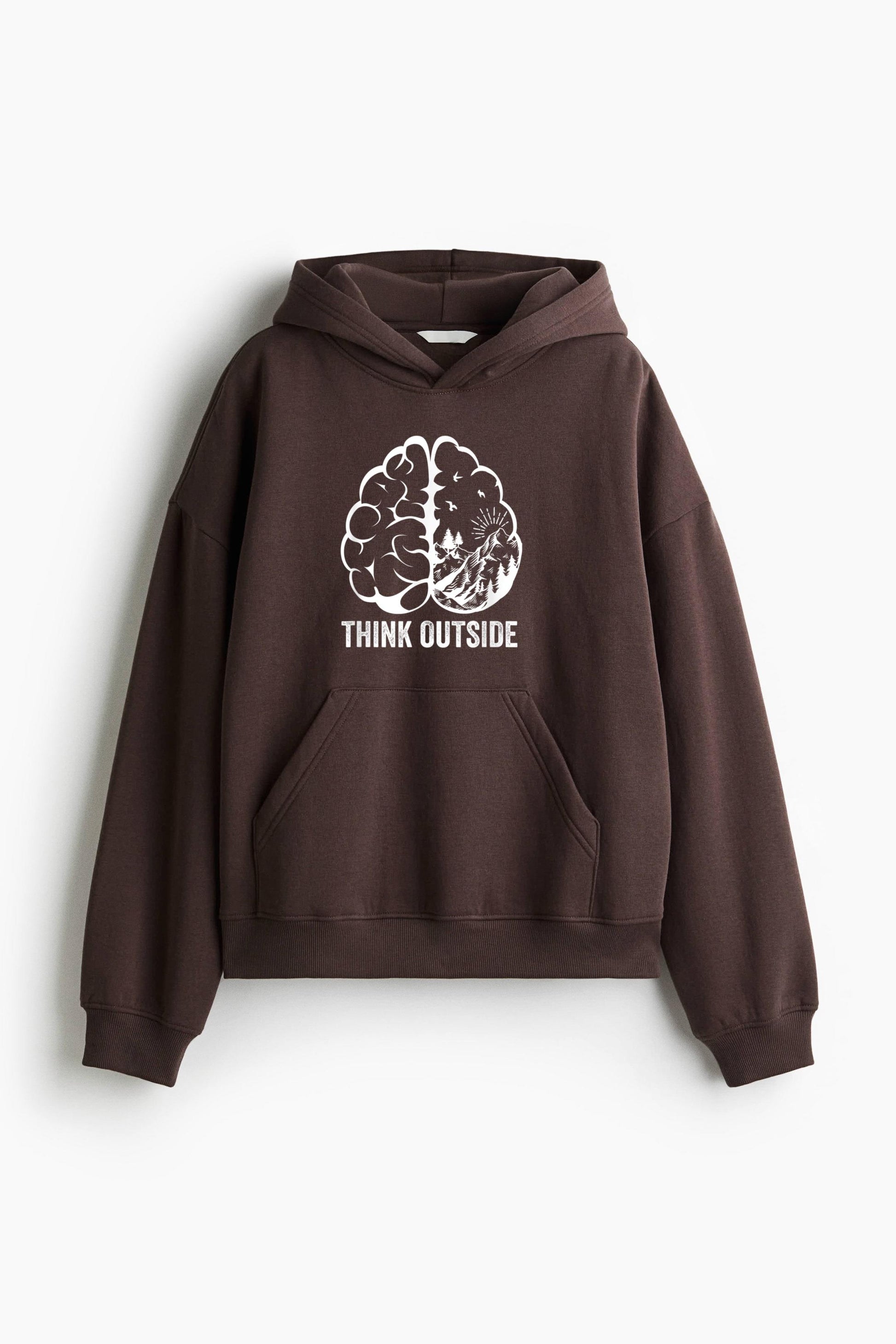 Think Outside Hiking Nature Camping Loose-Fit Printed Hoodie image 1