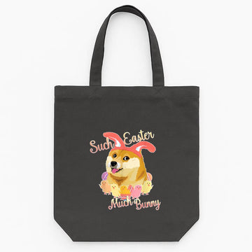 Happy Easter Doge Shiba Inu Such Easter Much Bunny Tote Canvas Bag image 0