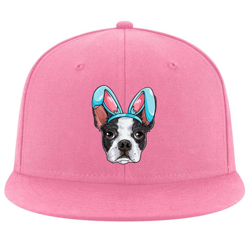 Boston Terrier Easter Bunny Ears Funny Boys Girls Kids Dog Cap image 0
