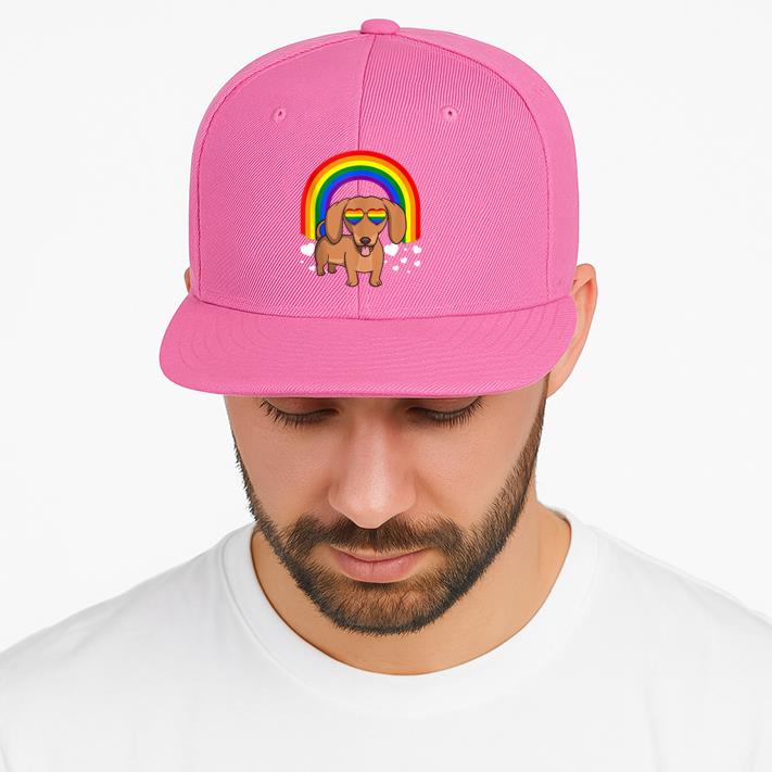 Dachshund Dog Rainbow Cap image 3
