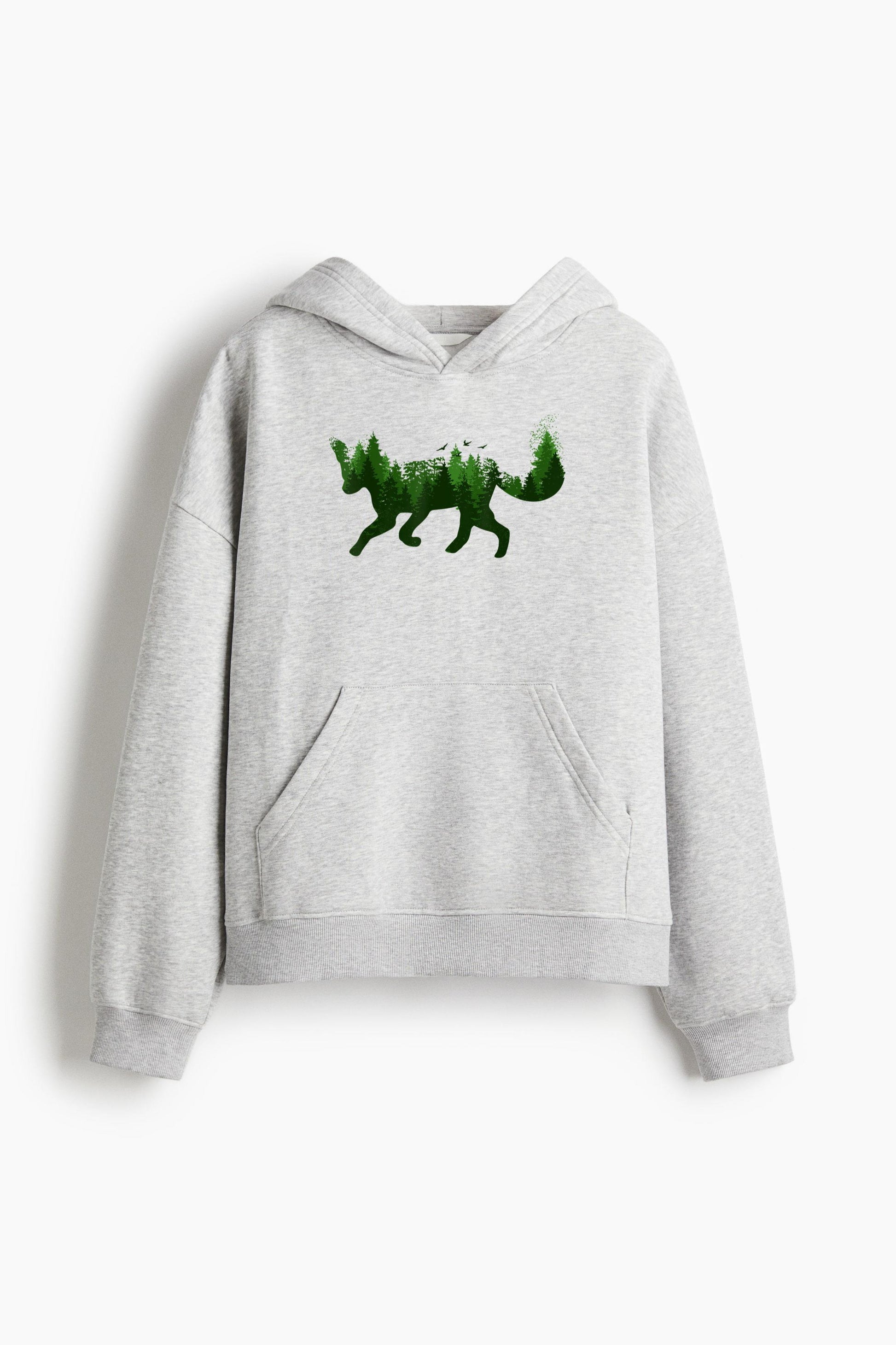 Fox Forest Nature Outdoor Hiking Camping Hunting Loose-Fit Printed Hoodie image 3