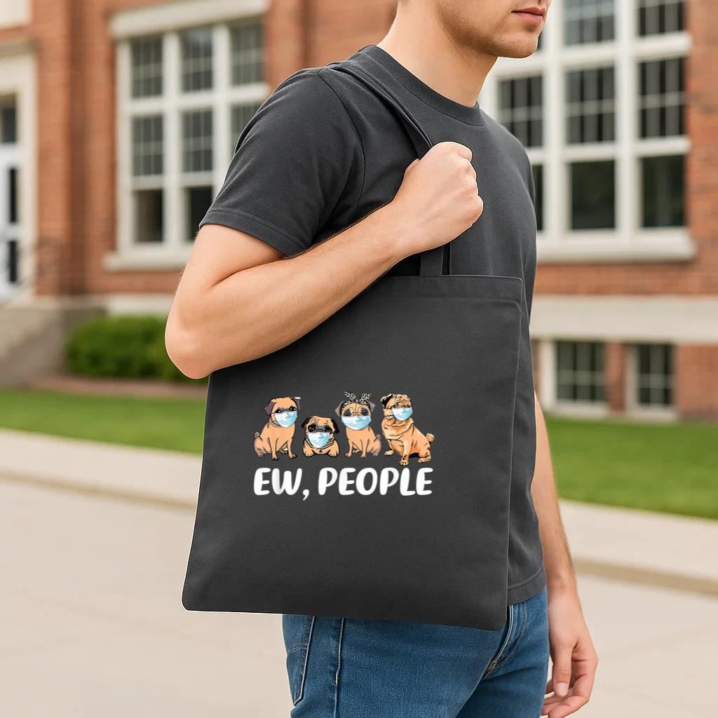 Ew People Dogs Best Friend Tote Canvas Bag image 2