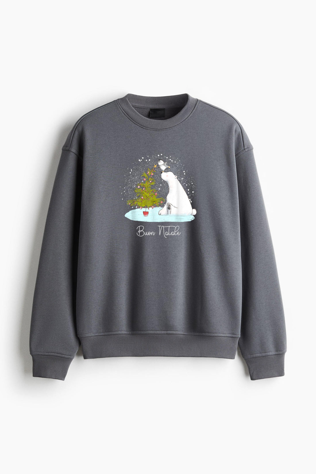 Buon Natale Polar Bear Penguin Christmas Regular Fit Printed Sweatshirt  image 0